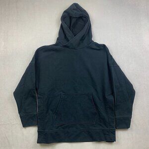 Fabletics Mens Sweater Large Black Hoodie Long Sleeve Split Hem Athletic Workout